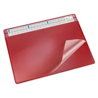 Laeufer Schreibunterlage Durella Soft 47654 mit Kalenderstreifen rot 65x50cm Kunststoff 4006677476540 Läufer