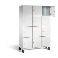 C+P Schließfachschrank Cambio 1.200 x 1.980 x 525 mm (B x H x T) 12 Fächer lichtgrau