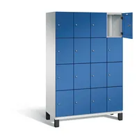 C+P Schließfachschrank Cambio 1.200 x 1.980 x 525 mm (B x H x T) 16 Fächer lichtgrau