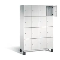 C+P Schließfachschrank Cambio 1.200 x 1.980 x 525 mm (B x H x T) 16 Fächer lichtgrau
