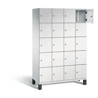 C+P Schließfachschrank Cambio 1.200 x 1.980 x 525 mm (B x H x T) 20 Fächer lichtgrau