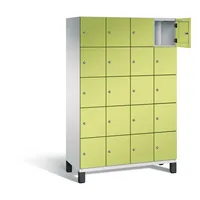 C+P Schließfachschrank Cambio 1.200 x 1.980 x 525 mm (B x H x T) 20 Fächer lichtgrau