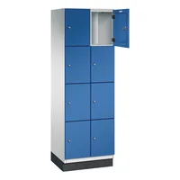 C+P Schließfachschrank Cambio mit Sockel 600 x 1.950 x 525 mm (B x H x T) 8 Fächer lichtgrau