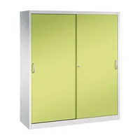 CP-Möbel Schiebetürenschrank Acurado 215000S10126, abschließbar, 2x5 OH, grün/lichtgrau, 160x195x50cm (BxHxT) 4053597279331 CP-Möbel