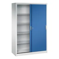CP-Möbel Schiebetürenschrank Acurado 2059002S10007, abschließbar, 5 OH, enzianblau/lichtgrau, 120x195x50cm (BxHxT) 4025314257045 CP-Möbel