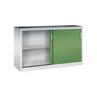 CP-Möbel Schiebetürenschrank Acurado 2156092S10006, abschließbar, 2x2 OH, resedagrün/lichtgrau, 160x100x50cm (BxHxT) 4050646447499 CP-Möb