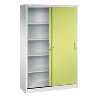 CP-Möbel Schiebetürenschrank Acurado 204000S10213, abschließbar, 5 OH, grün/lichtgrau, 120x195x40cm (BxHxT) 4053597535086 CP-Möbel
