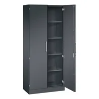 CP-Möbel Flügeltürenschrank Asisto 141003000S10030, abschließbar, 5 OH, schwarzgrau, 80x198x43,5cm (BxHxT) 4050646009000 CP-Möbel