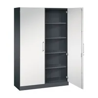 CP-Möbel Flügeltürenschrank Asisto 141001000S10185, abschließbar, 5 OH, schwarzgrau/lichtgrau, 120x198x43,5cm (BxHxT) 4059369533342 CP-Mö
