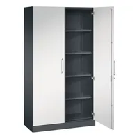 CP-Möbel Flügeltürenschrank Asisto 141002000S10196, abschließbar, 5 OH, schwarzgrau/lichtgrau, 100x198x43,5cm (BxHxT) 4055404527079 CP-Mö