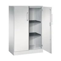 CP-Möbel Flügeltürenschrank Asisto 141033000S10144, abschließbar, 3 OH, lichtgrau, 120x131x43,5cm (BxHxT) 4060061251328 CP-Möbel