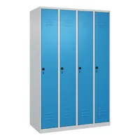 CP-Möbel Spind Classic Plus lichtblau, lichtgrau 080000-40-S10004, 4 Schließfächer 120,0 x 50,0 x 185,0 cm 4067521352861 CP-Möbel