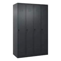 C+P Kleiderspind Classic PLUS mit Sockel 1.200 x 1.850 x 500 mm (B x H x T) schwarzgrau