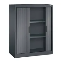 CP-Möbel Rollladenschrank Omnispace 323200S10086, abschließbar, 3 OH, schwarzgrau, 100x123x42cm (BxHxT) 4050646045312 CP-Möbel