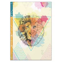 RNK Notizbuch 46809, Lion, bunt, A4, blanko, 70g, 96 Blatt / 192 Seiten 4002871468091 RNK