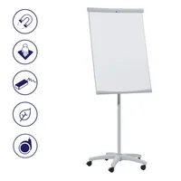 Franken Flipchart U-Act! Line, FC91, 70x100cm (BxH), weiß, mit Rollen 4016946221771 Franken