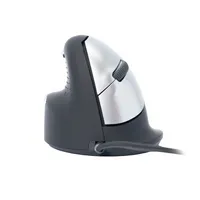 R-Go Tools Ergonomische Maus R-Go HE Break mit Pausensoftware, groß (Handlänge ≥ 185mm), für Linkshänder, verkabelt, schwarz