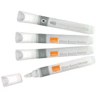 Nobo  Glasboardmarker 1905323, 4x weiß, 3mm Rundspitze 5028252526098 Nobo 4 Stück