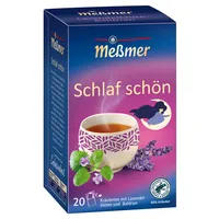 Messmer Tee Schlaf schön 107850, Lavendelblüten und Baldrian, in Beuteln 4002221048485 Messmer 20 Stück