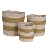 Decoris Pflanzentopf 3er Set dunkel 8720725479357 Decoris