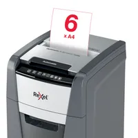 Rexel Aktenvernichter Optimum AutoFeed+ 100M, 2020100MEU, Partikelschnitt 2x15mm (P-5), bis 6 Blatt 5028252613880 Rexel