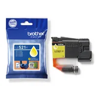 Brother Druckerpatrone LC-521Y (kompatibel zu LC-521Y), gelb, ca. 500 Seiten 4977766839266 Brother