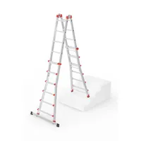 Hailo Gelenkleiter 7524-157 M80, 4x 6 Stufen, silber, Aluminium 4007126025241 Hailo