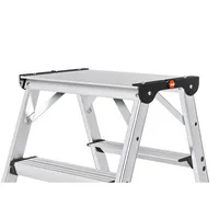 Hailo Teleskopleiter 8655-107 D100 TL TopLine, 2x 6 Stufen, silber, Aluminium 4007126235701 Hailo