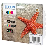 Epson Druckerpatrone C13T03A94010, schwarz/cyan/magenta/gelb, ca. 500 Seiten schwarz, ca. 3 x 130 Seiten farbig 8715946668222 Epson 4 Stück