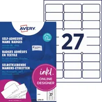 AVERY Zweckform Namensschild Etiketten weiß 63,5 x 29,6mm 4004182047842 AVERY Zweckform 540 Stück