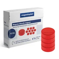 Magnetoplan Haftmagnet Discofix Magnum, 1660006, Rund, 34mm Ø, rot, 2000g 4013695010786 Magnetoplan 10 Stück