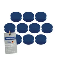 Magnetoplan Haftmagnet Ergo Large, 1665014, Rund, 34mm Ø, dunkelblau, 2000g 4013695043180 Magnetoplan 10 Stück