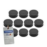 Magnetoplan Haftmagnet Ergo Large, 1665012, Rund, 34mm Ø, schwarz, 2000g 4013695043173 Magnetoplan 10 Stück