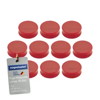 Magnetoplan Haftmagnet Ergo Large, 1665006, Rund, 34mm Ø, rot, 2000g 4013695043166 Magnetoplan 10 Stück