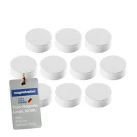 Magnetoplan Haftmagnet Ergo Large, 1665000, Rund, 34mm Ø, weiß, 2000g 4013695043159 Magnetoplan 10 Stück