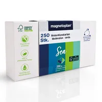 Magnetoplan Moderationskarten Sea 112501530, 20x10cm, rechteckig, 120g, farbig sortiert  4013695066974 Magnetoplan 250 Stück