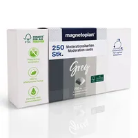 Magnetoplan Moderationskarten Grey 112501570, 20x10cm, rechteckig, 120g, farbig sortiert  4013695067018 Magnetoplan 250 Stück