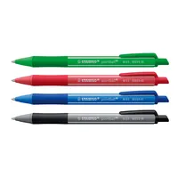 Stabilo Kugelschreiber pointball colorful 6033/4, rostrot / minzgrün / ultramarinblau / dunkelgrau, 0,5mm, nachfüllbar 4006381624749 Sta