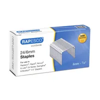 Rapesco Heftklammern 24/6, S24602Z3, Stahldraht verzinkt, Heftleistung 2-30 Blatt 5018505555005 Rapesco 5000 Stück
