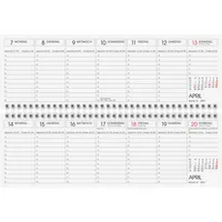 Glocken Querkalender 5071921207, 1 Woche / 1 Seite, 29,7x10,5cm (BxH), 2027 4061947161496 Glocken