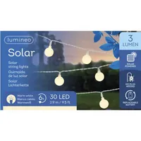LUMINEO Solarleuchte Lichterkette Kugel