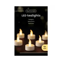 Kaemingk LED-Teelicht LUMINEO 482264 weiß 3,8x4,6cm ca. 72 Stunden Brenndauer 8717427245274 Kaemingk 6 Stück