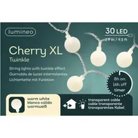 LUMINEO Lichterkette 891745 Cherry XL Twinkle, 30 LED, Länge 2,9m, warmweiß 8720725146662 LUMINEO