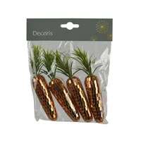 Decoris Karotten Schaumstoff Figur 8720725429024 Decoris 4 Stück