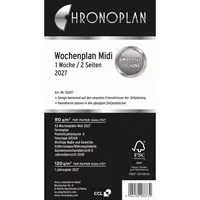 Chronoplan Chronoplan Wochenplan Midi 2027 1 Woche/2 Seiten in Zeilen