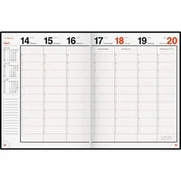 rido/idé Buchkalender 7027042907, magnum, schwarz, 1 Woche / 2 Seiten, 18,3x24cm, 2027 4003273795006 rido/idé