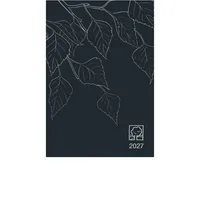 Zettler Buchkalender 876-0721, Natura, anthrazit, 1 Tag / 1 Seite, 14,5x21cm (BxH), 2027 4069095013094 Zettler