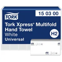 Tork Falthandtücher H2 Xpress Universal 150300, 19,6x34cm, 2-lagig, Interfold-Falz (W-Falz), weiß, Recyclingpapier 7322540935097 Tork 3360 Stück