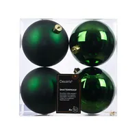 Decoris Kugeln 10cm gn 4St 8718532269933 Decoris 4 Stück