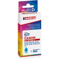 Edding Druckerpatrone EDD-622 18-622 (kompatibel zu Canon CLI-581XXL C), cyan, ca. 865 Seiten 4057305041258 Edding